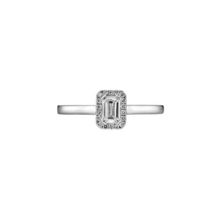 Emerald Cut Halo Diamond