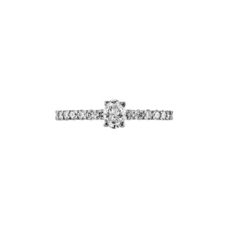 Oval Engagement Diamond Ring in White Gold - Διαμαντένιο Οβάλ Δακτυλίδι σε Λευκό Χρυσό