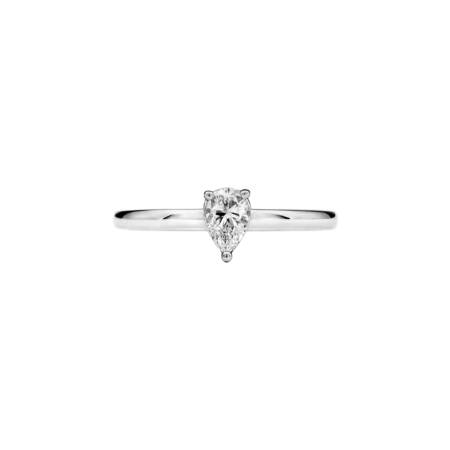 Pear Shaped Diamond Solitaire Ring