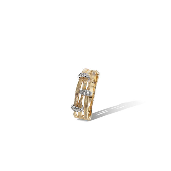 Three-strand ring with diamond pavé, Marrakech Onde