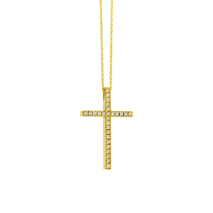 18K Diamond Cross