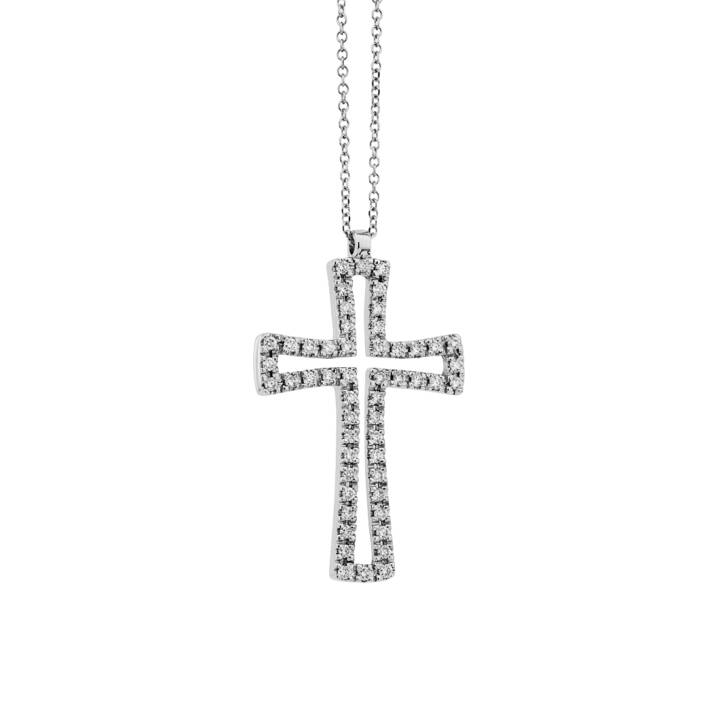 18K Diamond Cross