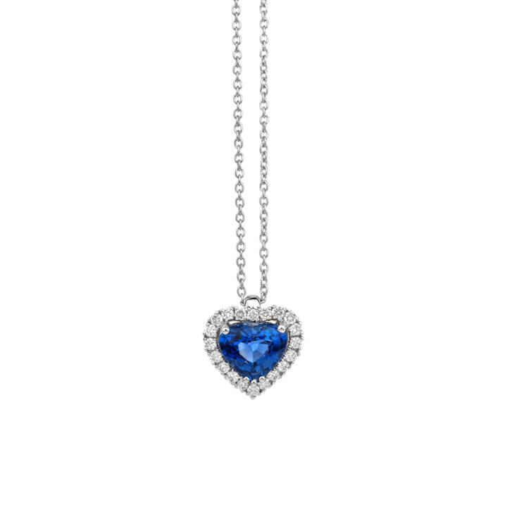 Blue Sapphire Heart Pendant