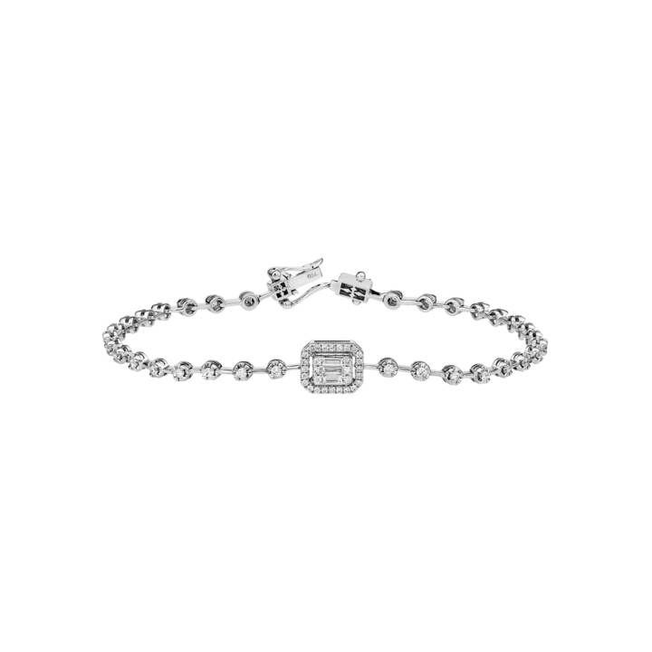 Diamond Cluster white Gold Bracelet Διαμαντένιο Βραχιόλι σε Λευκό Χρυσό