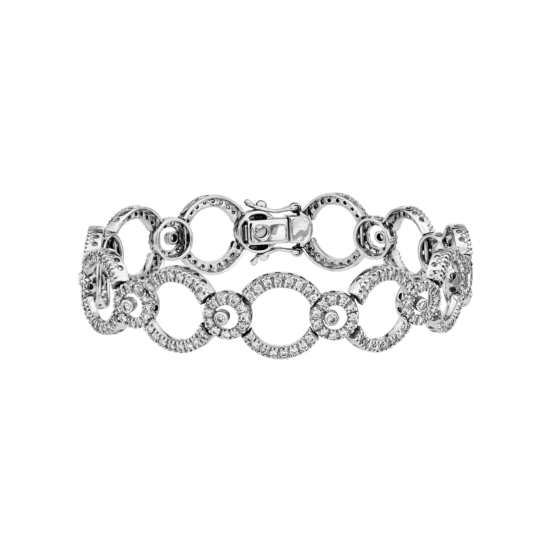 Multi Colored Halo Diamond Bracelet | Ouros Jewels