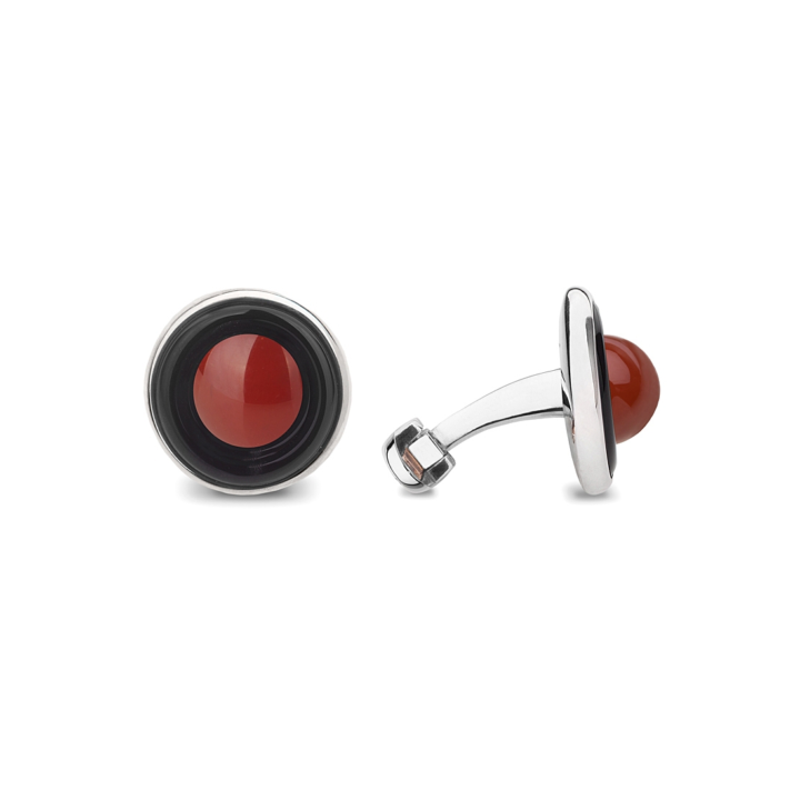 Cufflink Crash Black Onyx_Carnelian