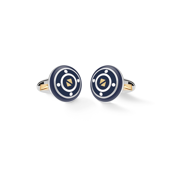 Cufflinks Circle Blue