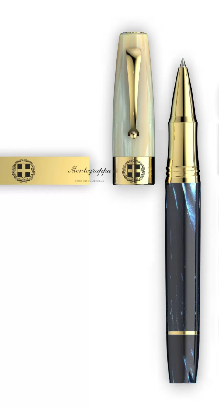 Montegrappa Rollerball Extra Greek Blue & WhiteIsextryd01