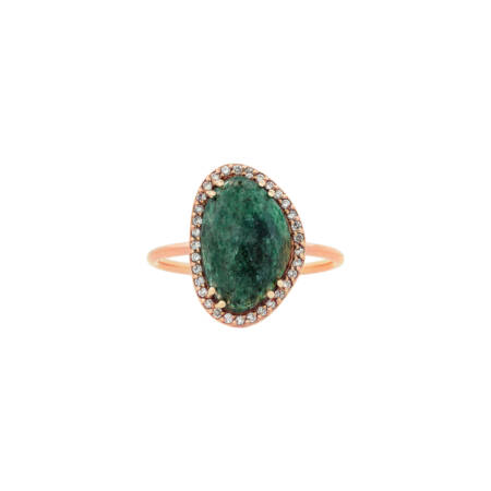 Ring with diamonds and tsavorite - Δαχτυλίδι με διαμάντια και τσαβορίτη