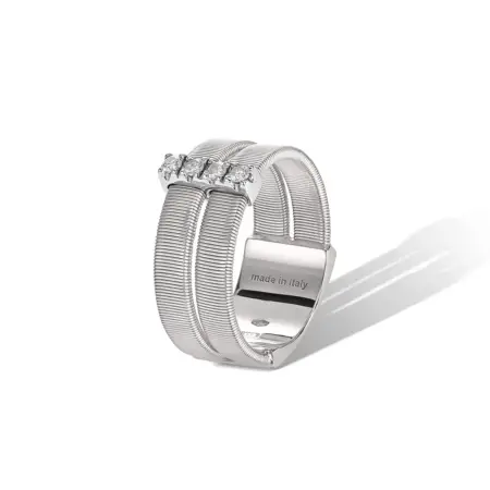 Marco Bicego Masai Ring with Diamonds Ag344 B W Δαχτυλίδι Masai με Διαμάντια