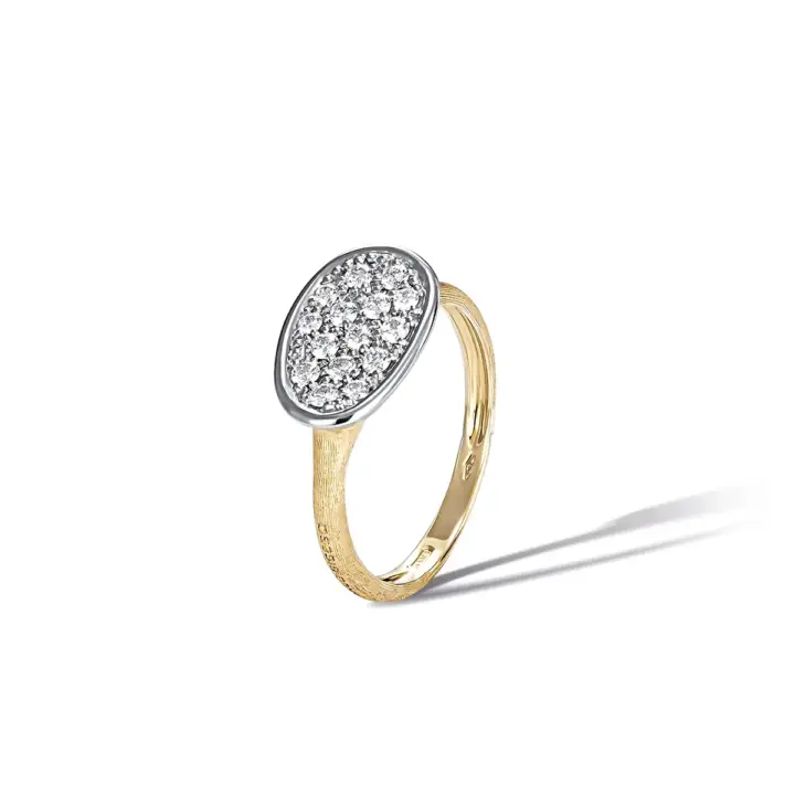 Marco Bicego Lunaria Ring With Diamond Pave ab581 B Yw Steiakakisjewellery