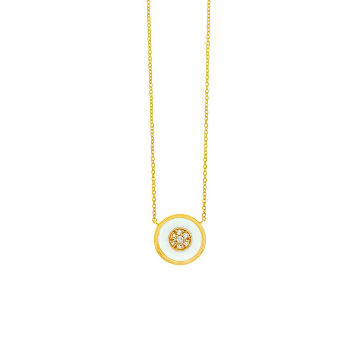 Yellow Gold Round Necklace Steiakakis jewellery