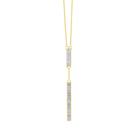 Yellow Gold Necklace With Diamonds Steiakakis jewellery