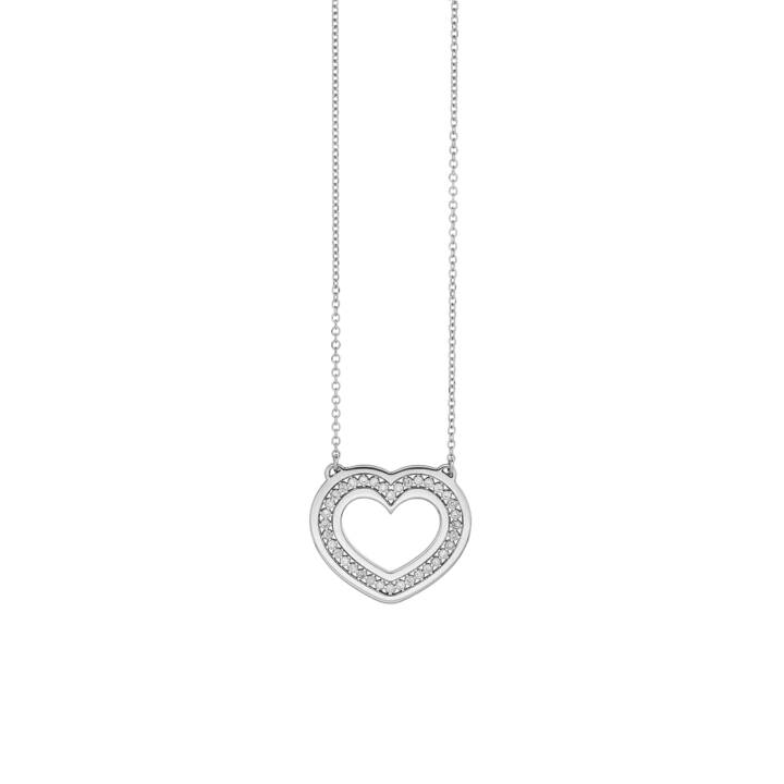 White Gold Heart Necklace Steiakakis jewellery