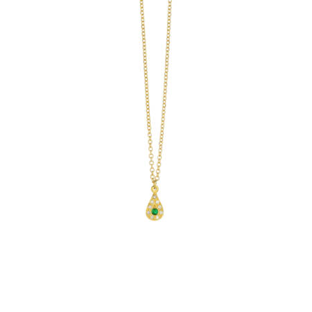 Pear Necklace With Emerald Steiakakis jewellery