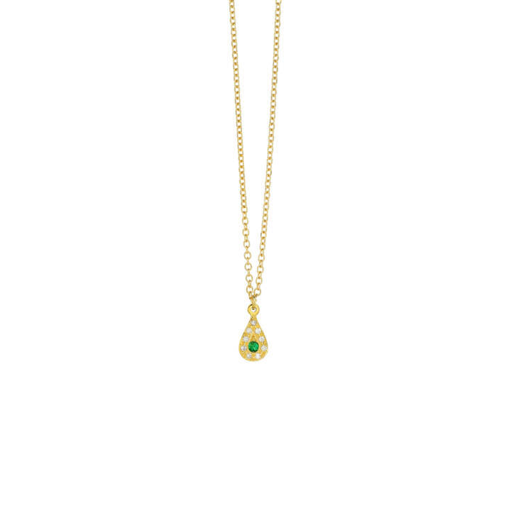 Pear Necklace With Emerald Steiakakis jewellery