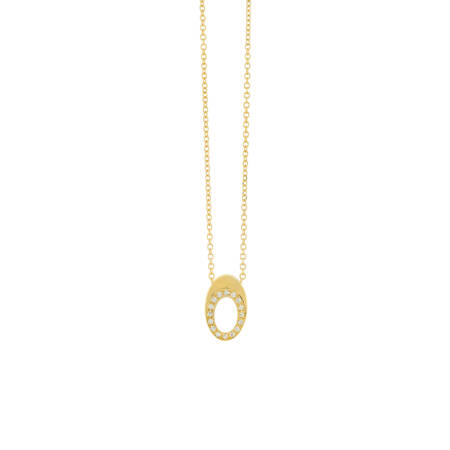 Yellow Gold Necklace With Diamonds Steiakakis jewellery