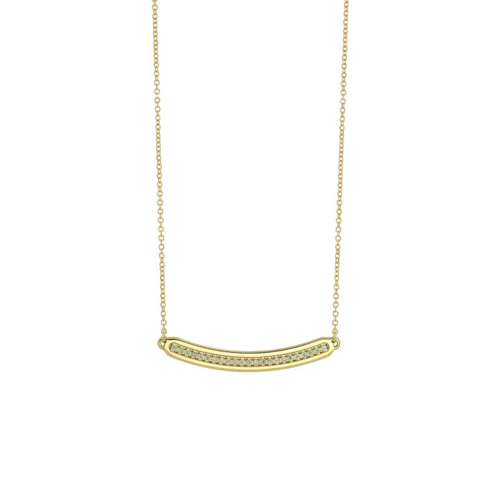 Yellow Gold Necklace With Diamonds Steiakakis jewellery