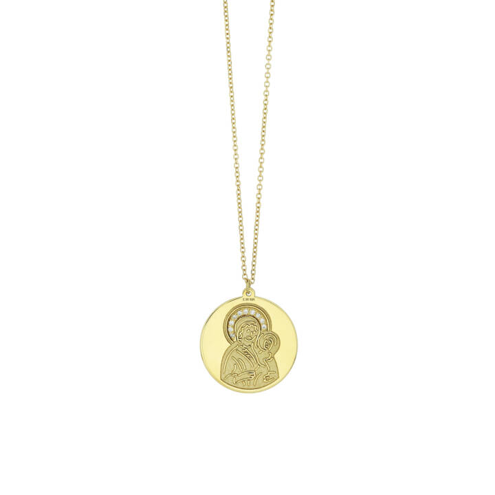 Christian Charm Necklace With Diamonds Steiakakis jewellery