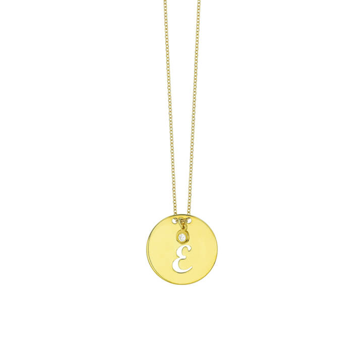 Cycle Necklace With Initial E Steiakakis jewellery