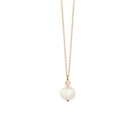 Pink Gold Necklace With Pearl Steiakakis jewellery