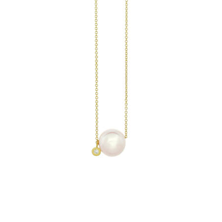 Pearl Necklace With Diamond Steiakakis jewellery