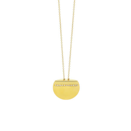 Yellow Gold Necklace With Diamonds Steiakakis jewellery