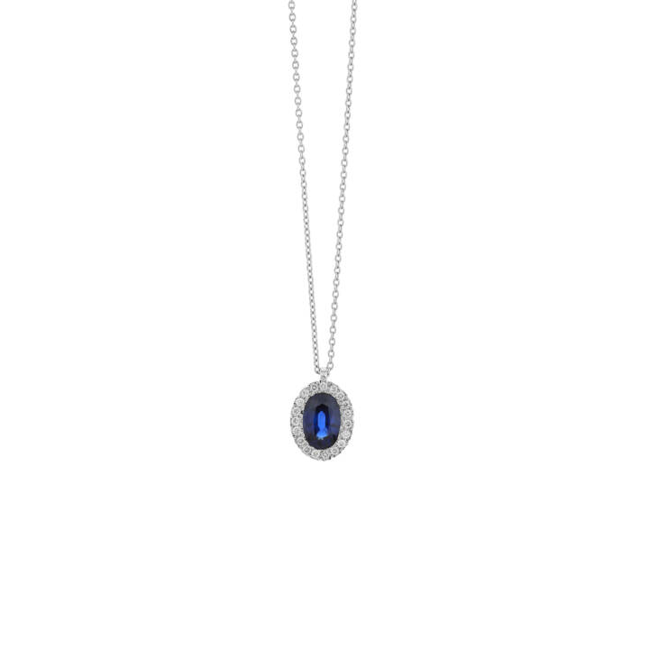 Blue Sapphire Rosette Pendant Steiakakis Jewellery