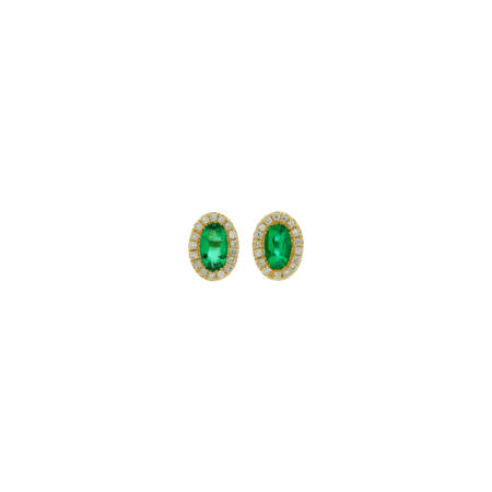 Emerald Rosette Earrings Steiakakis Jewellery