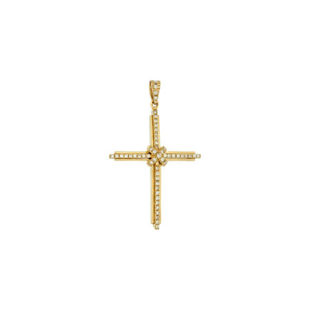 Διαμαντένιος Σταυρός σε Χρυσό Diamond Cross in Yellow Gold