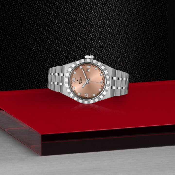 m28300-0010 Tudor Royal 28mm steel case Diamond-set dial