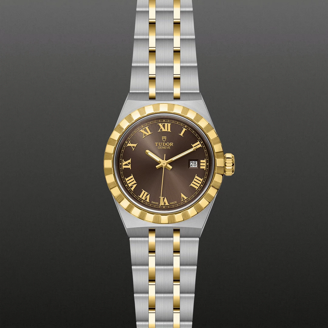 TUDOR Royal 28mm steel case Chocolate brown dial m28303-0008