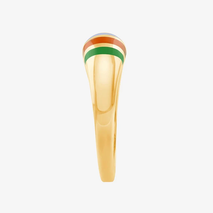 Pukka Berlin Candy Cane Open Ring 18k Vermeil Gold