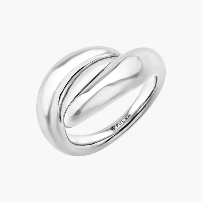 Pukka Berlin tembo yinyang silver ring